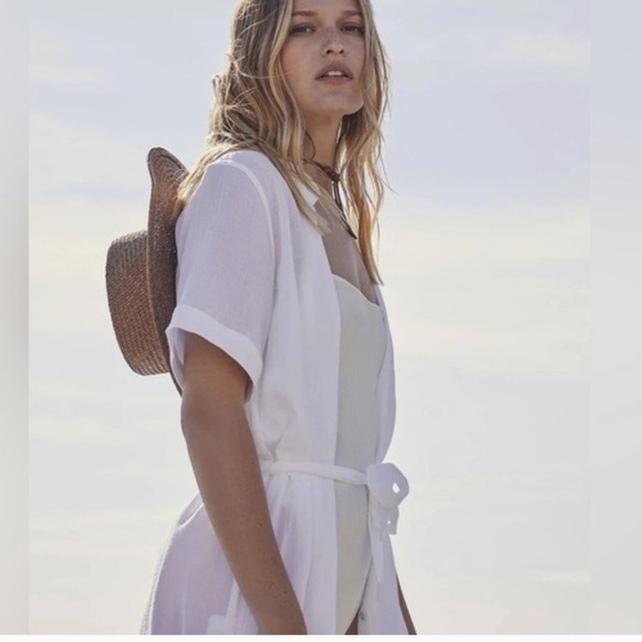 DL1961 Fire Island white shirt dress. Size S - Picture 5 of 15